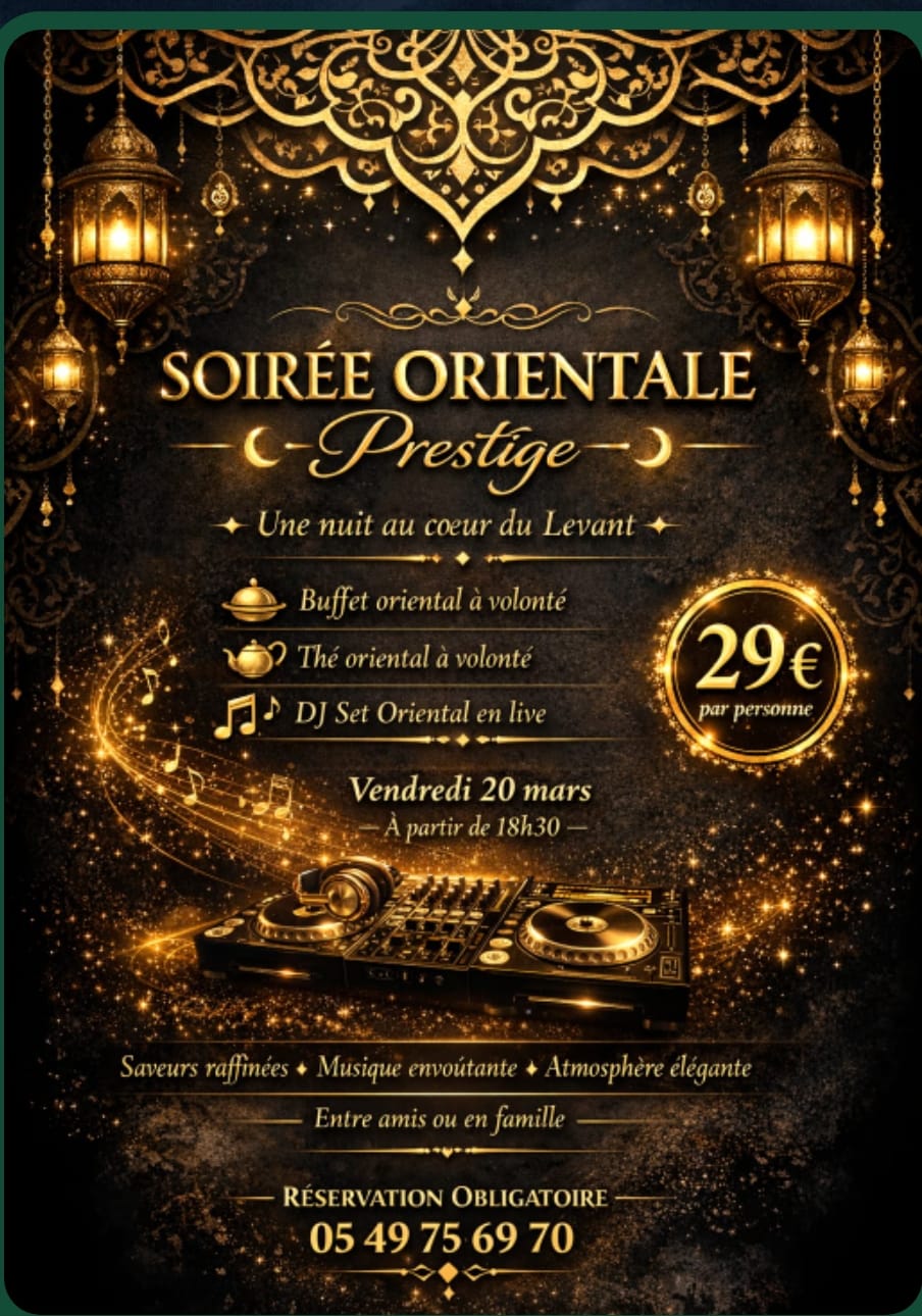 Soirée Musicale DJ Saveurs du Levant 12B Rue Jules Siegfried Niort 2026-03-20