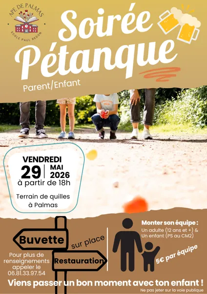 Soirée pétanque parents/ enfants à Palmas  Palmas d'Aveyron 2026-05-29
