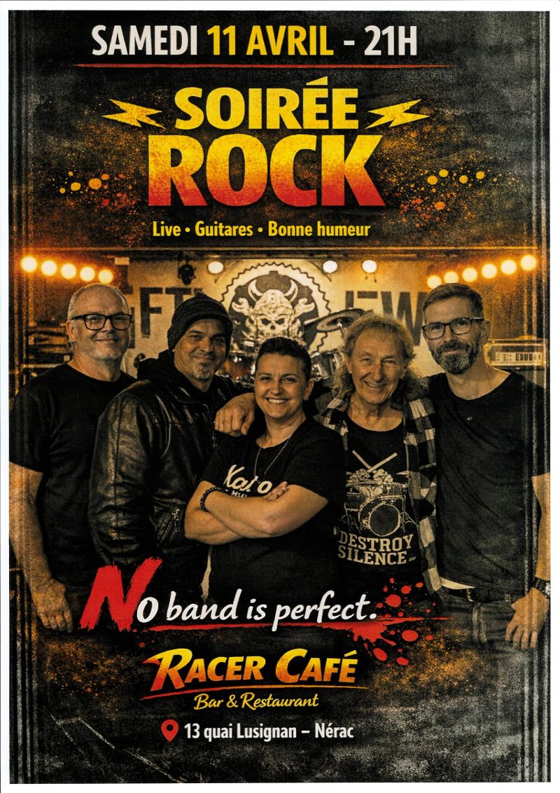 Soirée rock avec No band is perfect 13 Quai Lusignan Nérac 2026-04-11