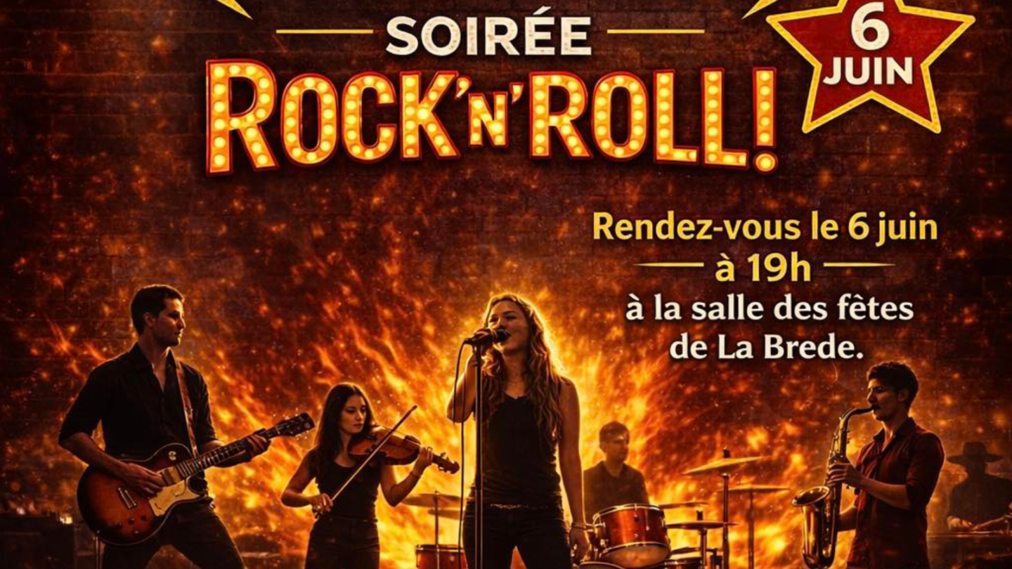 Soirée ROCK'N ROLL ! 4 Avenue Charles de Gaulle La Brède 2026-06-06