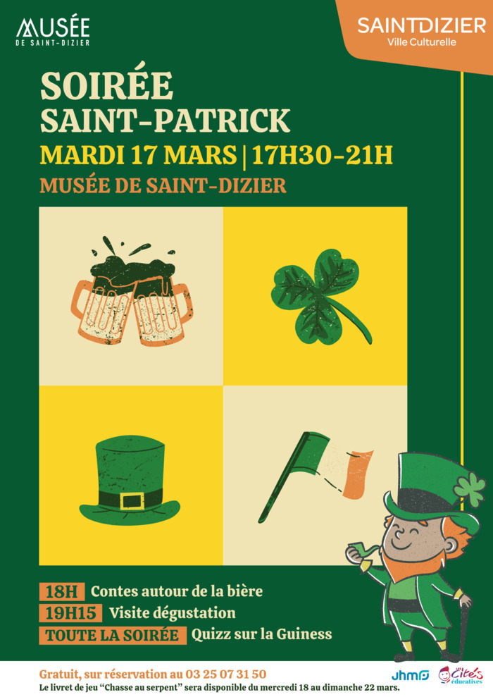Soirée Saint-Patrick au Musée ! Musée de Saint-Dizier Saint-Dizier