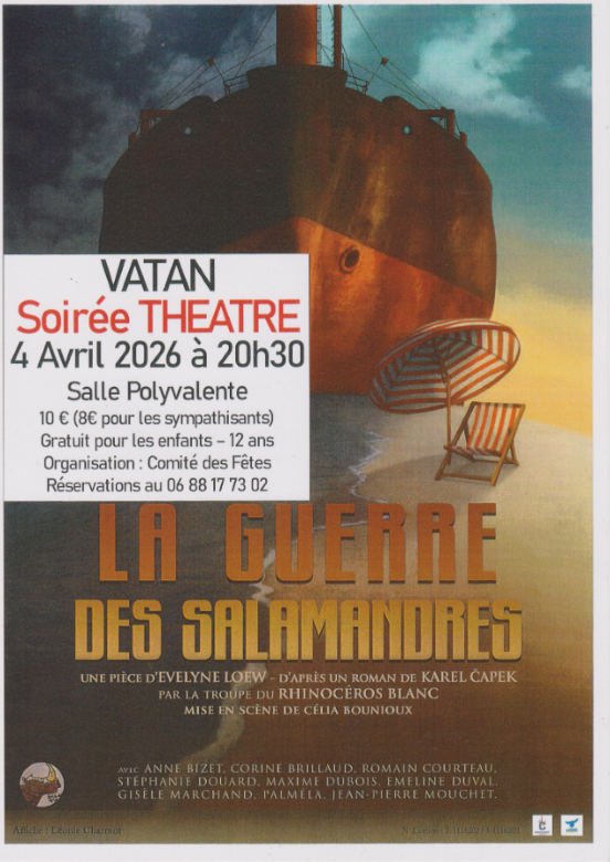 Soirée Théâtre Rue Ferdinand de Lesseps Vatan 2026-04-04