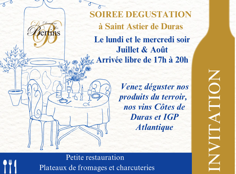 Soirées dégustation au Domaine les bertins