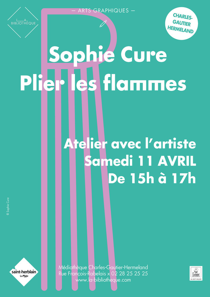 Sophie Cure "Plier les flammes" - Atelier Médiathèque Charles-Gautier-Hermeland