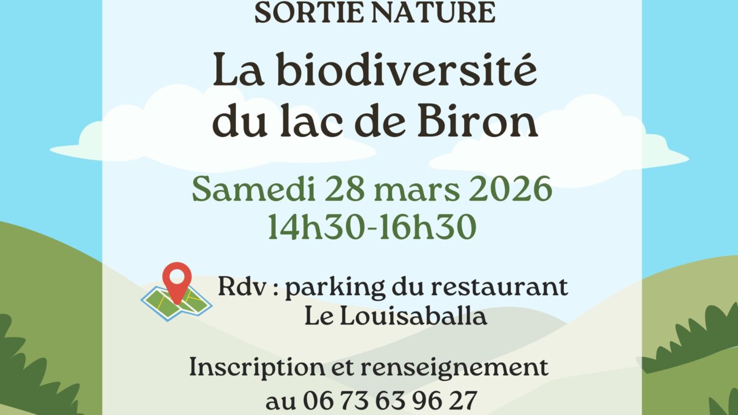 Sortie Nature La biodiversité du lac de Biron Avenue Marcel Paul Orthez 2026-03-28