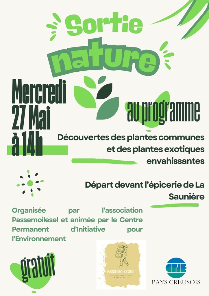 Sortie Nature  La Saunière 2026-05-27