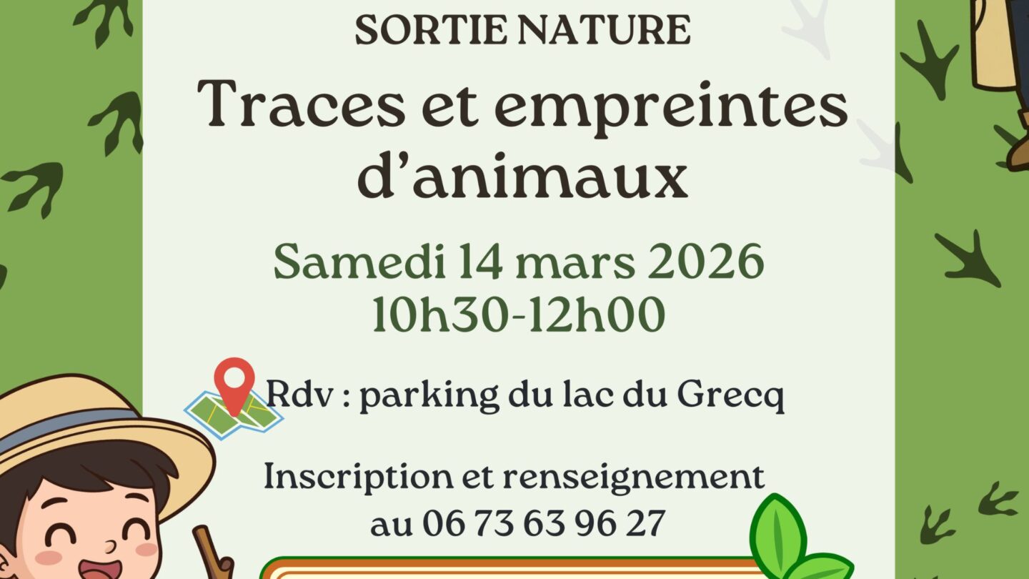 Sortie nature Sur les traces et empreintes d'animaux Avenue du Corps Franc Pommiès Orthez 2026-03-14