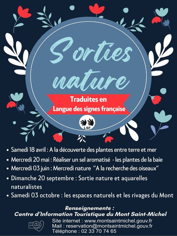 Sorties nature traduites en LSF (Langue des Signes Française)  Le Mont-Saint-Michel 2026-04-18