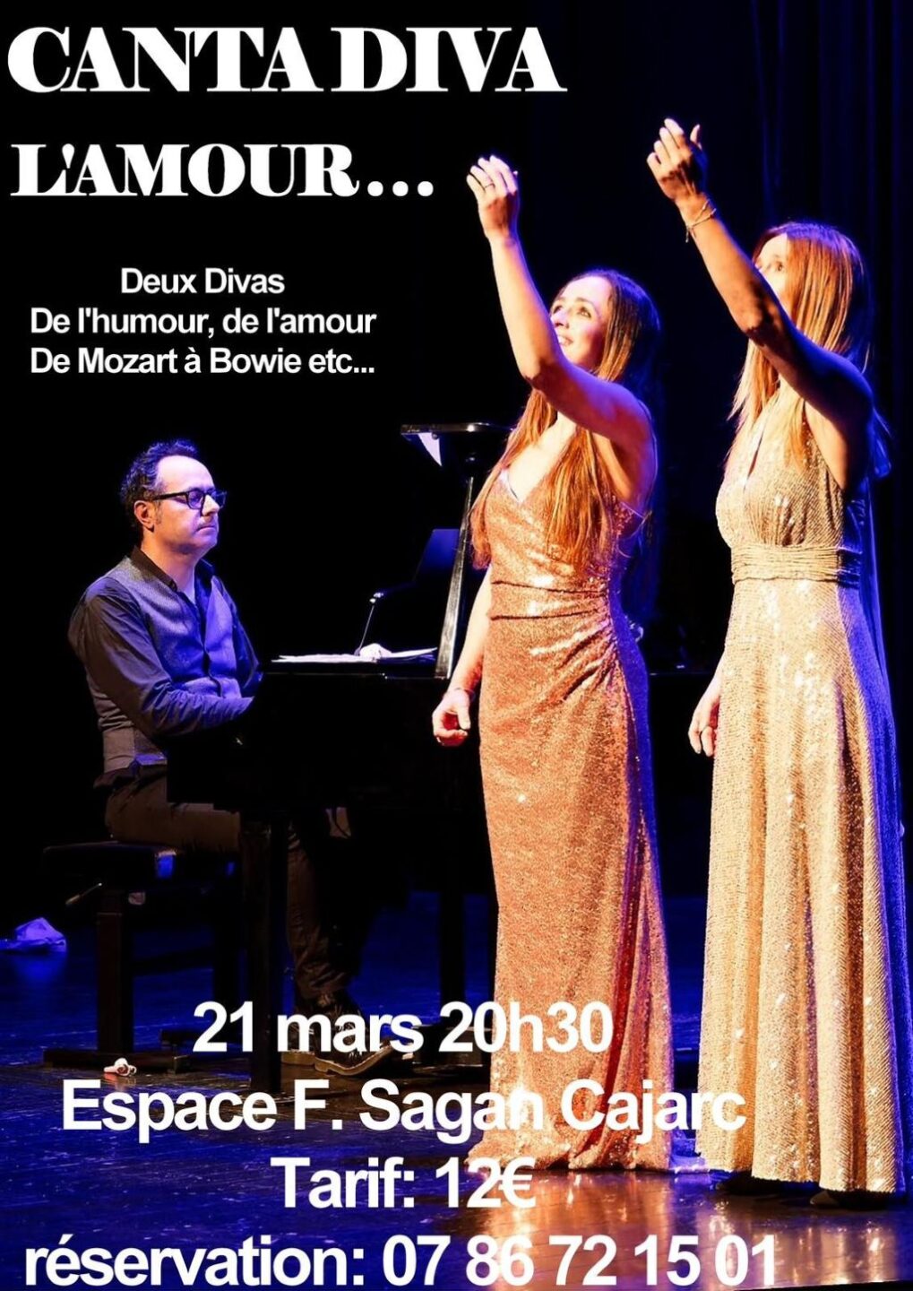 Spectacle à Cajarc Canta Diva l’amour Concert lyrique pop