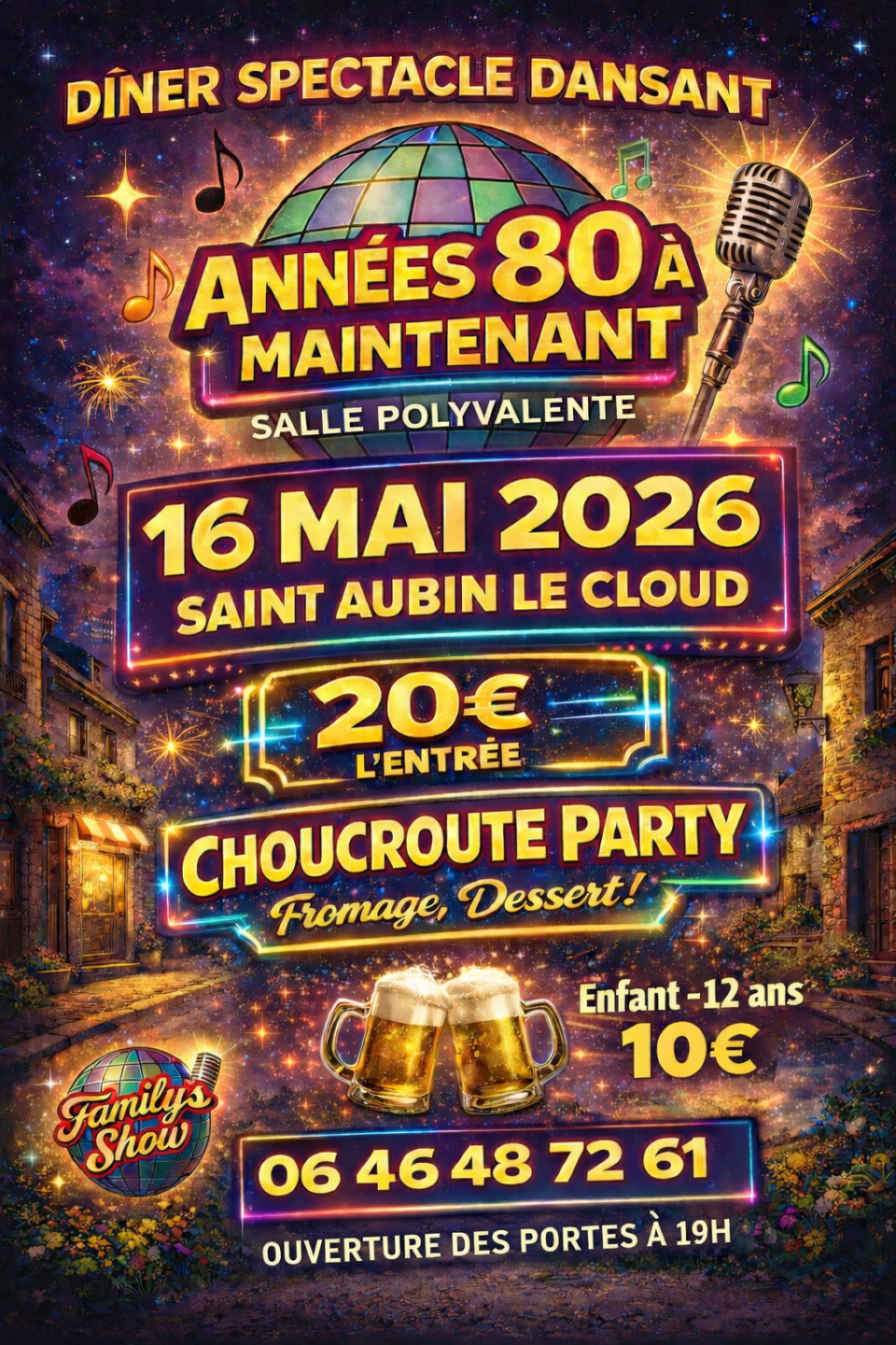 Spectacle dansant années 80 à maintenant Rue des écoles Saint-Aubin-le-Cloud 2026-05-16