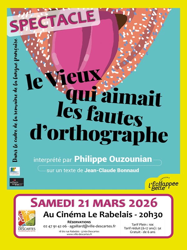 Spectacle Le vieux qui aimait les fautes d'orthographe