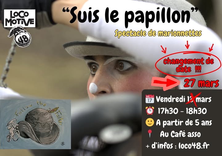 SPECTACLE MARIONNETTE SUIS LE PAPILLON 12 rue de la Gleyzette Villefort 2026-03-27