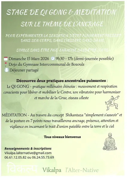 Stage de Qi Gong et méditation  Bozouls 2026-03-15