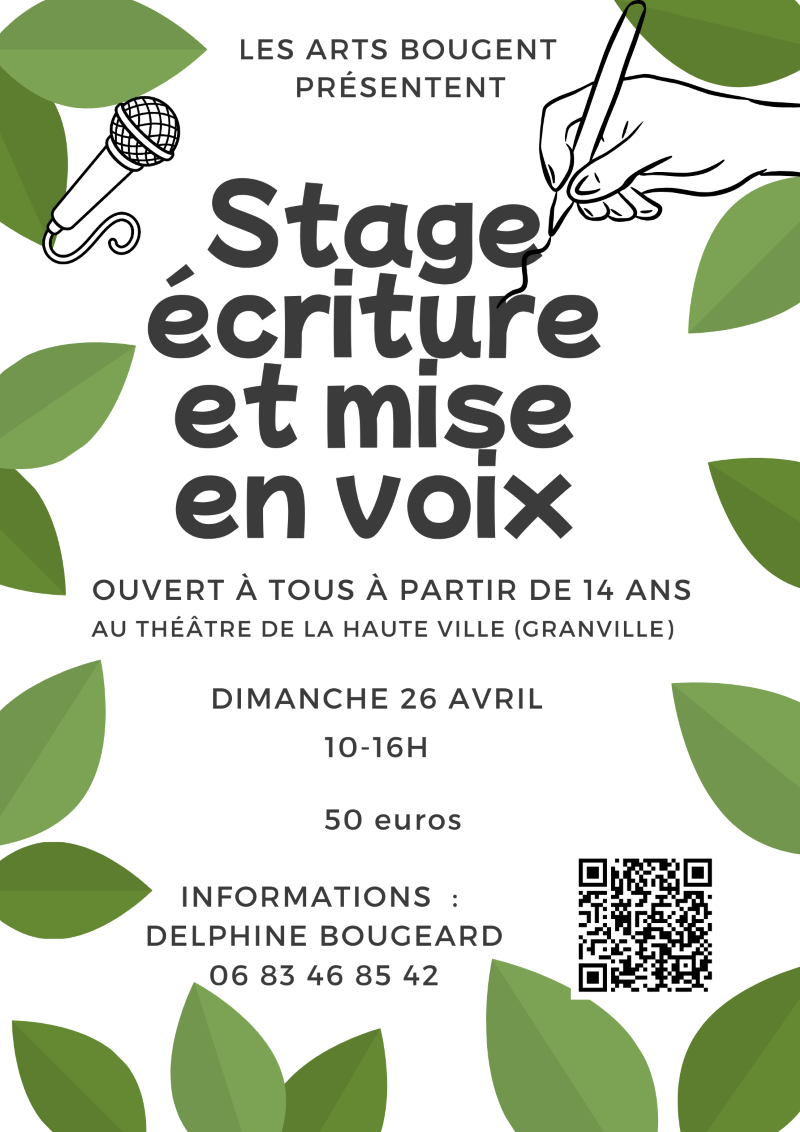 Stage écriture et mise en voix 51 Rue Notre Dame Granville 2026-04-26