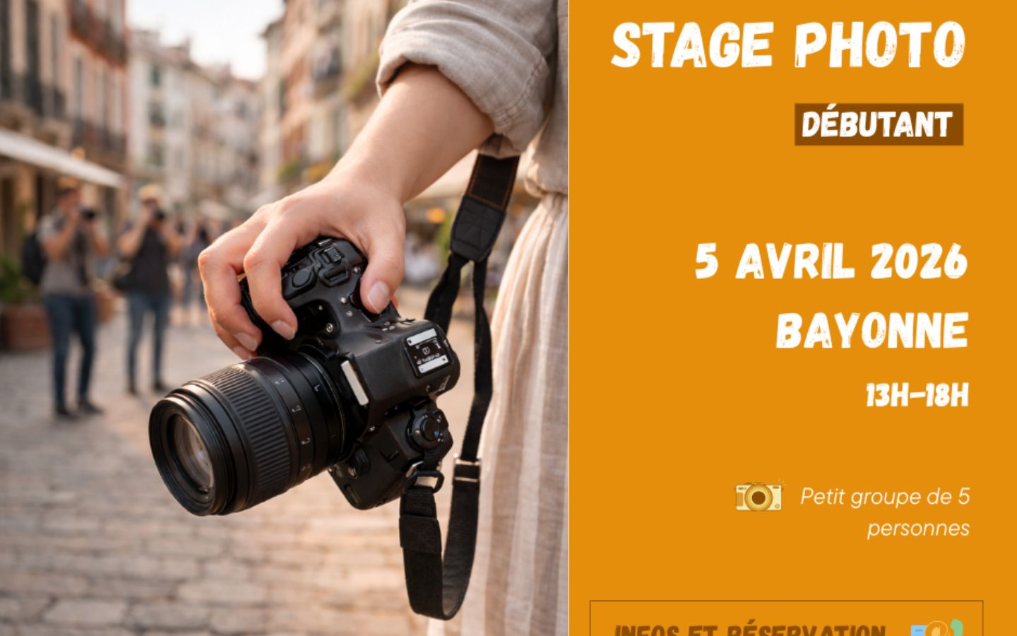 Stage photo avec Stéphanie Labé Devant les Halles Bayonne 2026-04-05