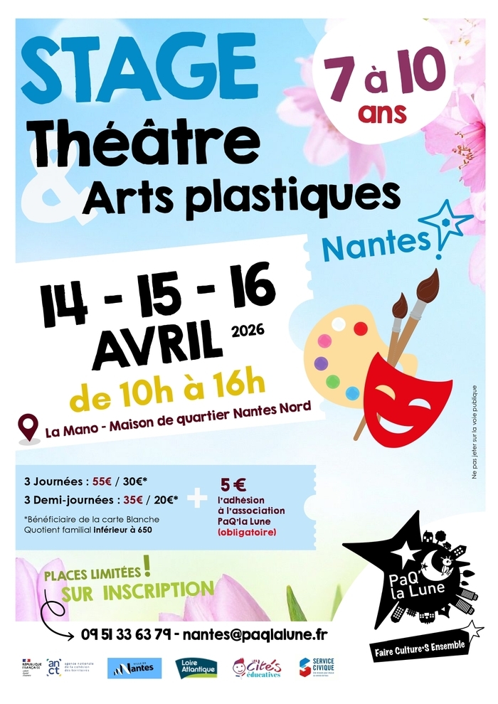 Stage Théâtre et/ou arts plastiques Maison de quartier La Mano