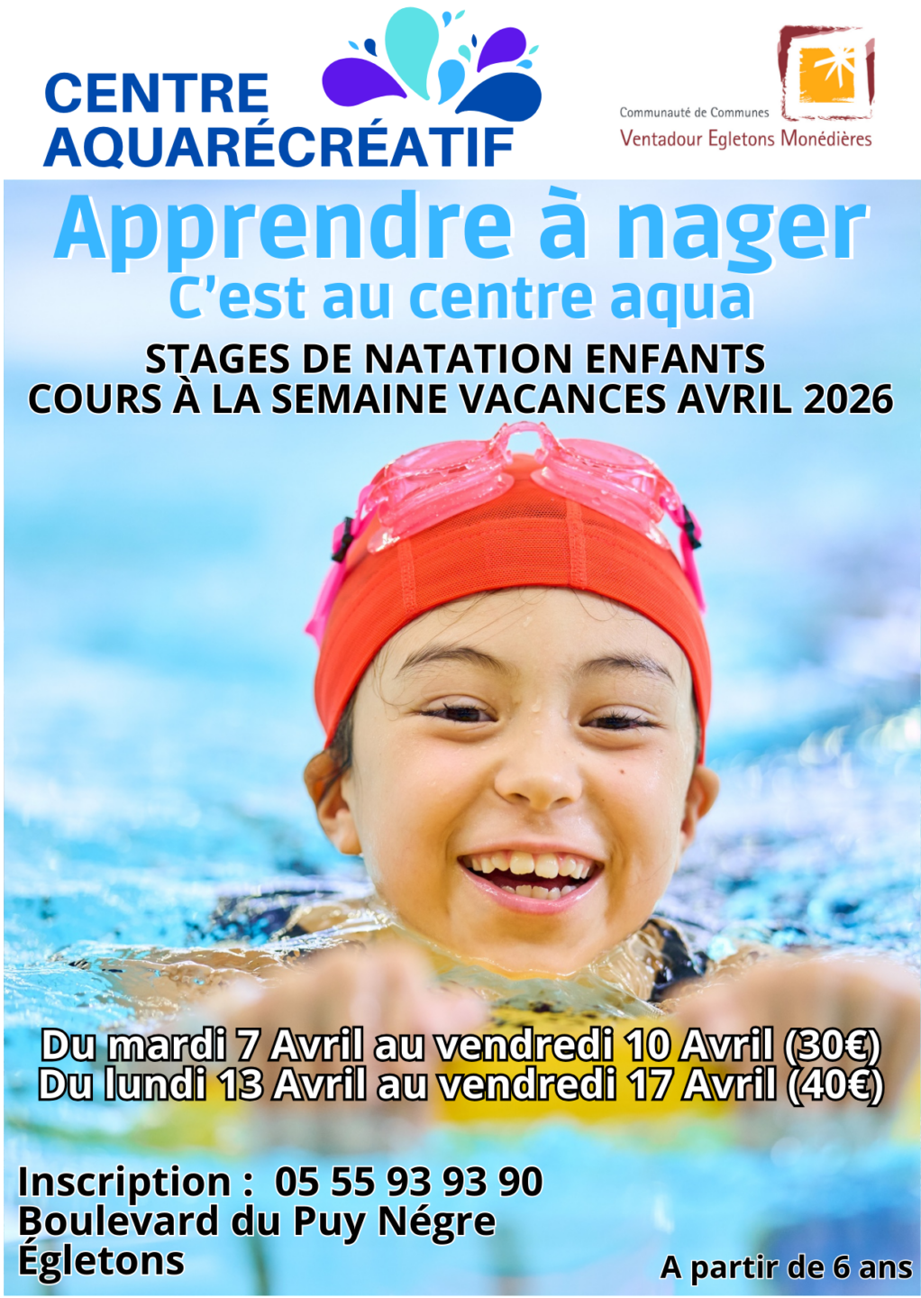 Stages de natation Boulevard du Puy Nègre Égletons 2026-04-07