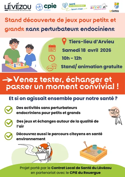 Stand découverte jeux Place de l'Eglise Arvieu 2026-04-18