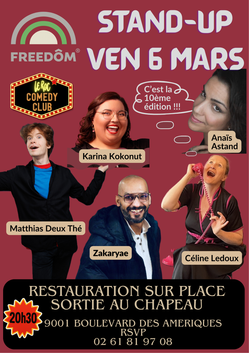 Stand-up à l'espace Freedôm