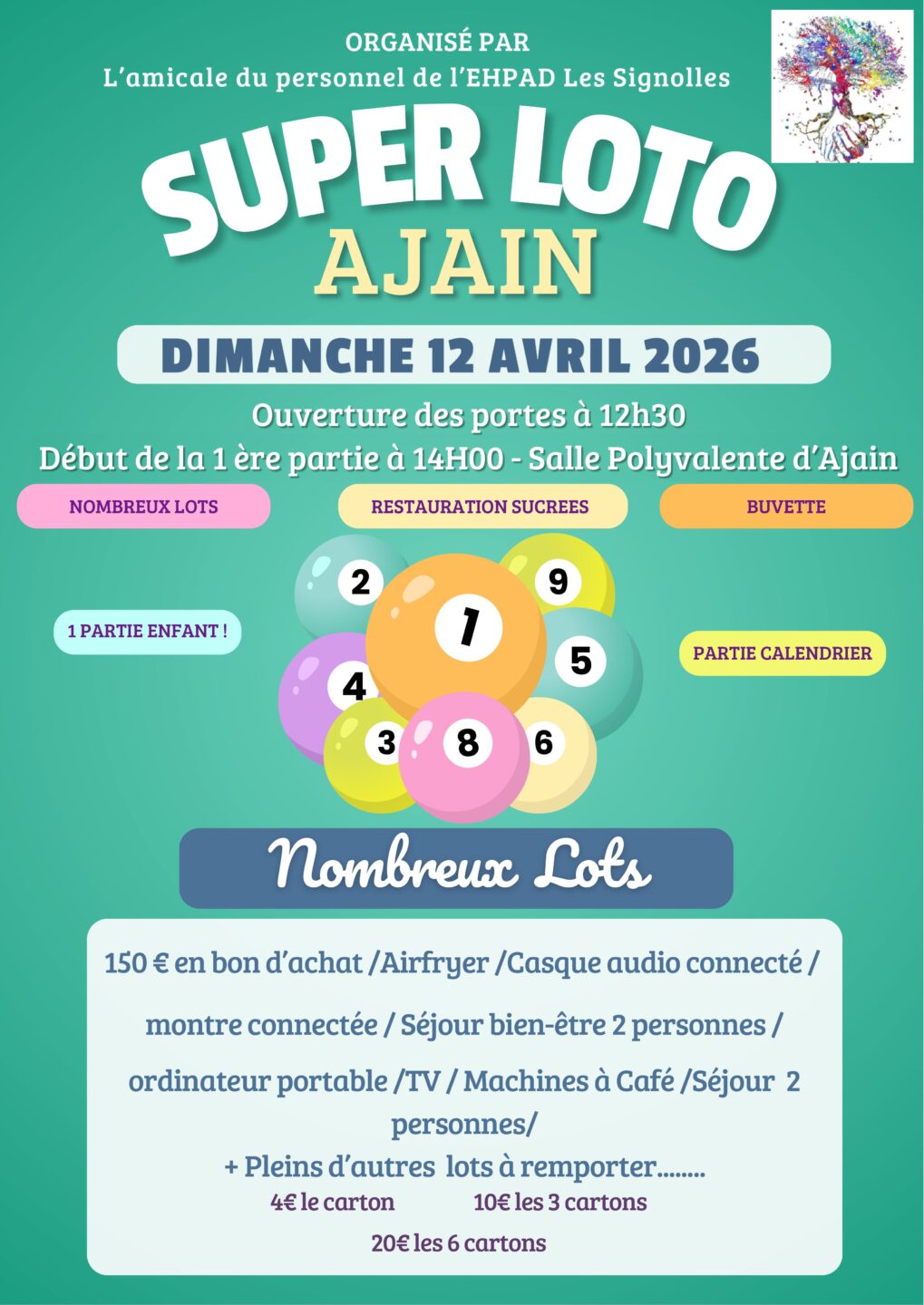Super Loto Ehpad Les Signolles Ajain 2026-04-12