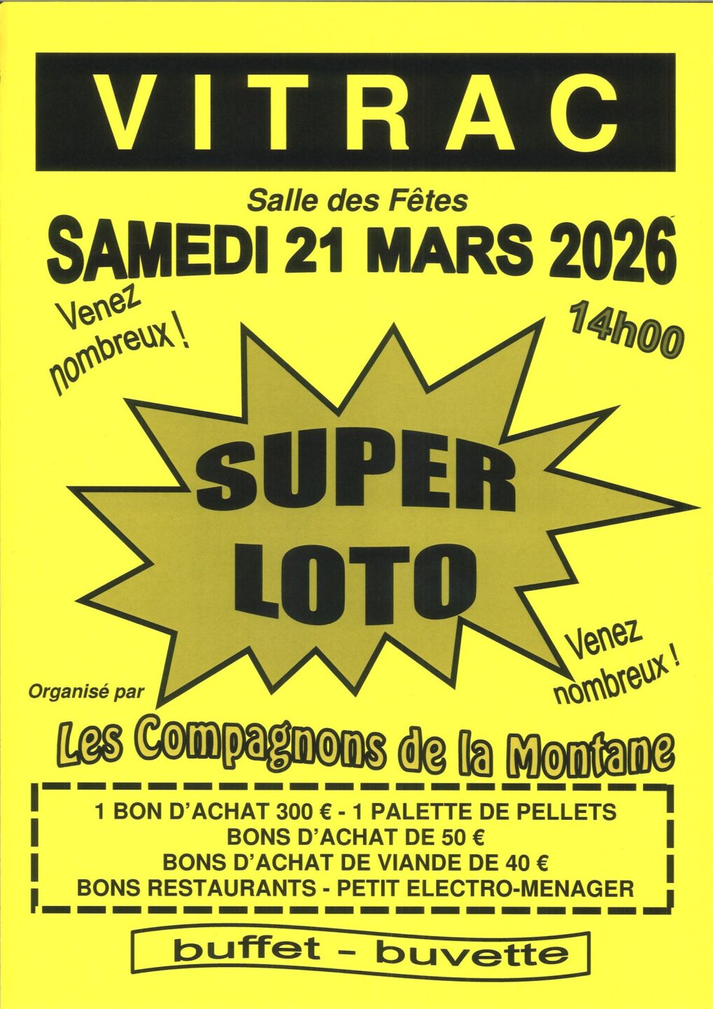 Super Loto Le Bourg Vitrac-sur-Montane 2026-03-21