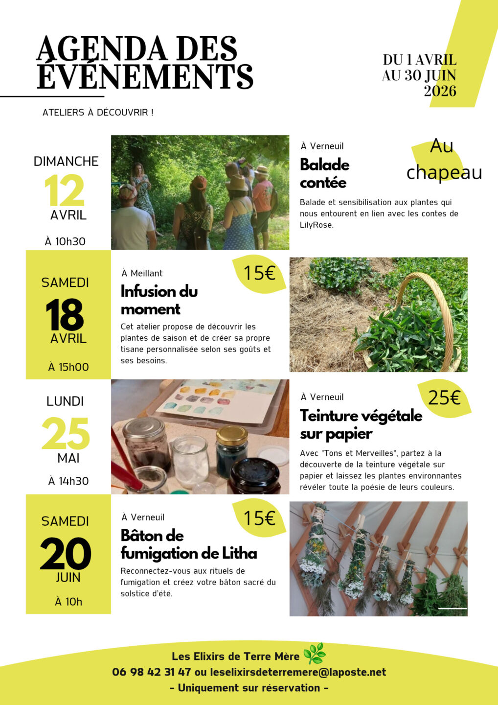 Teinture végétale sur papier avec Les Elixirs de Terre Mère 2 Chem. du Lavoir Verneuil 2026-05-25