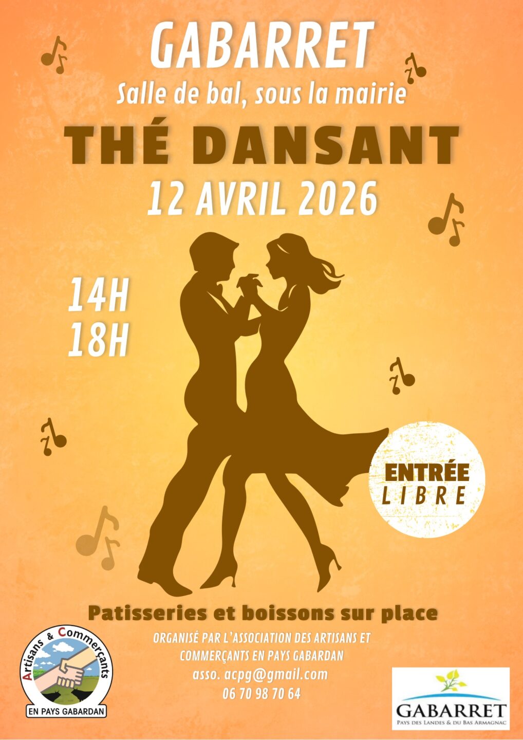 Thé dansant Place de l'Église Gabarret 2026-04-12