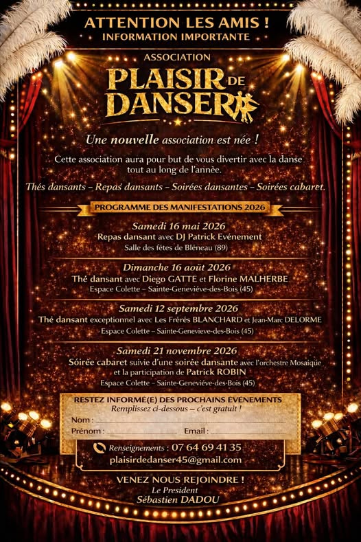 Thé dansant  Sainte-Geneviève-des-Bois 2026-05-16