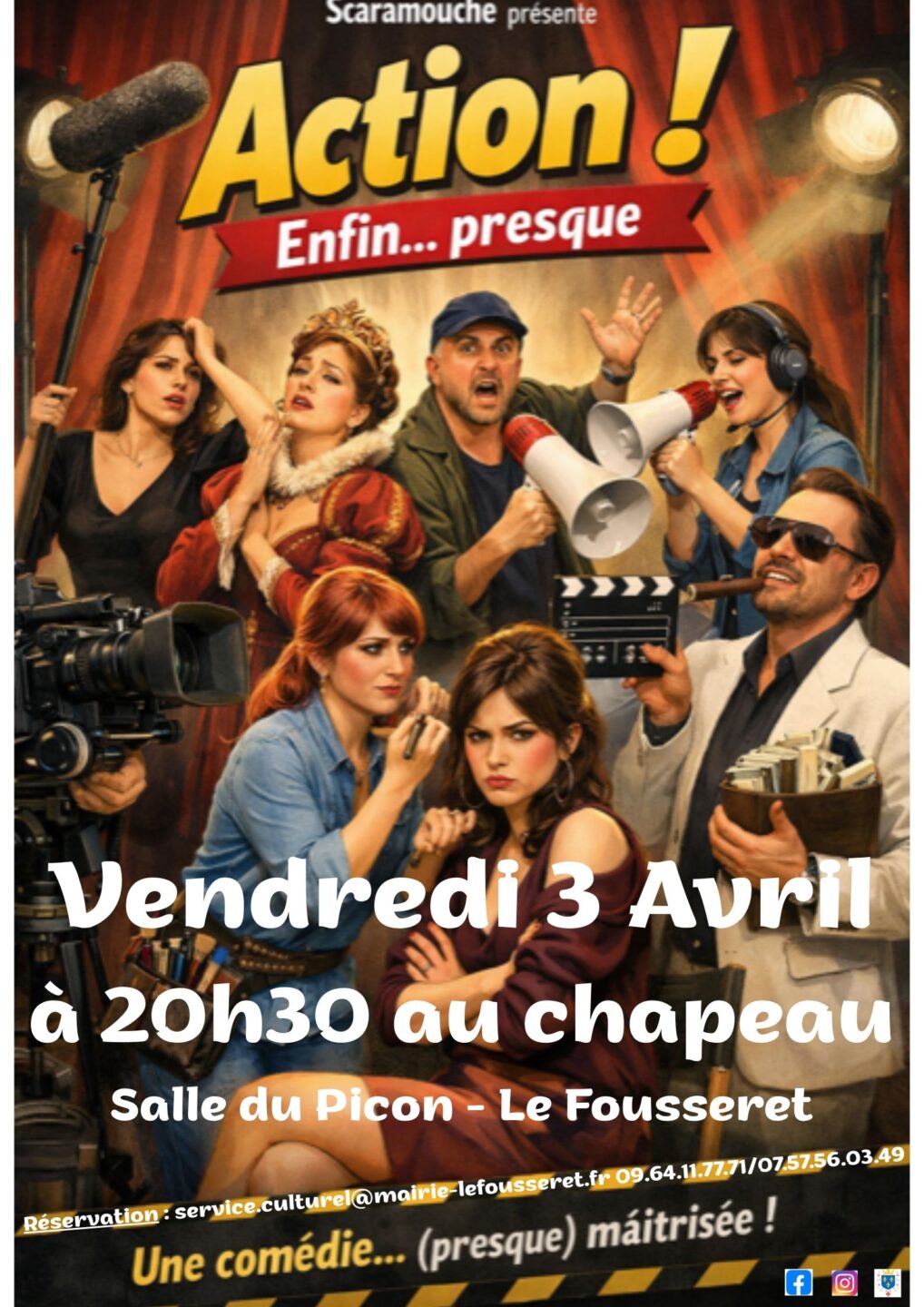 THÉÂTRE ACTION! ENFIN...PRESQUE. AVEC LA CIE SCARAMOUCHE 8 Place du 11 Novembre 1918 Le Fousseret 2026-04-03