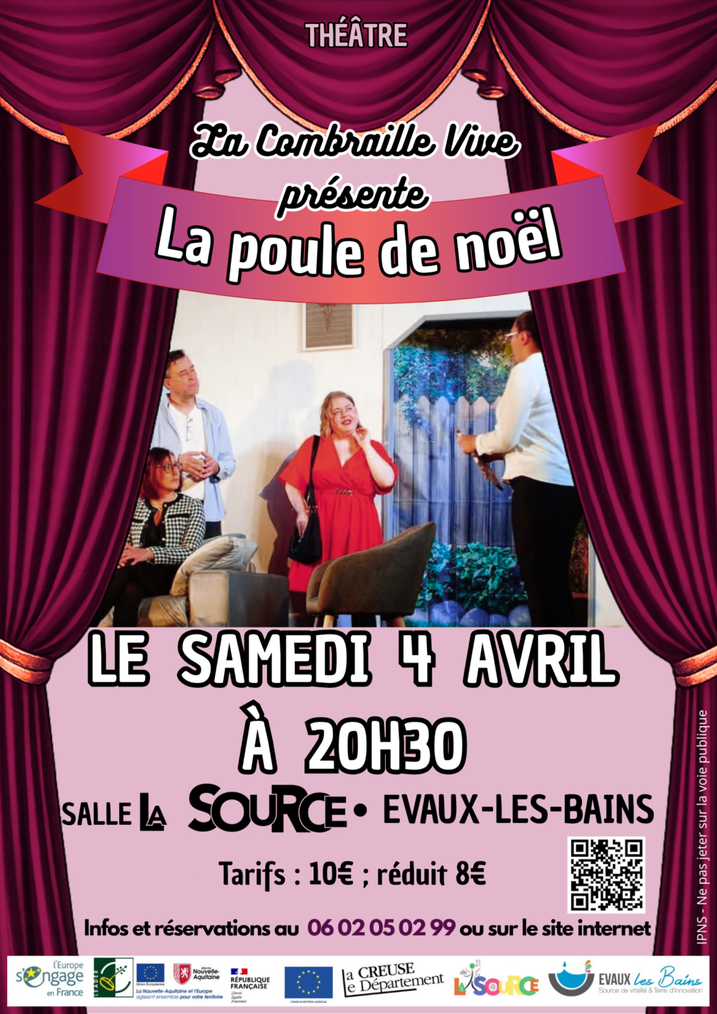Théâtre La poule de Noël 4 Rue du Faubourg Saint-Bonnet Évaux-les-Bains 2026-04-04