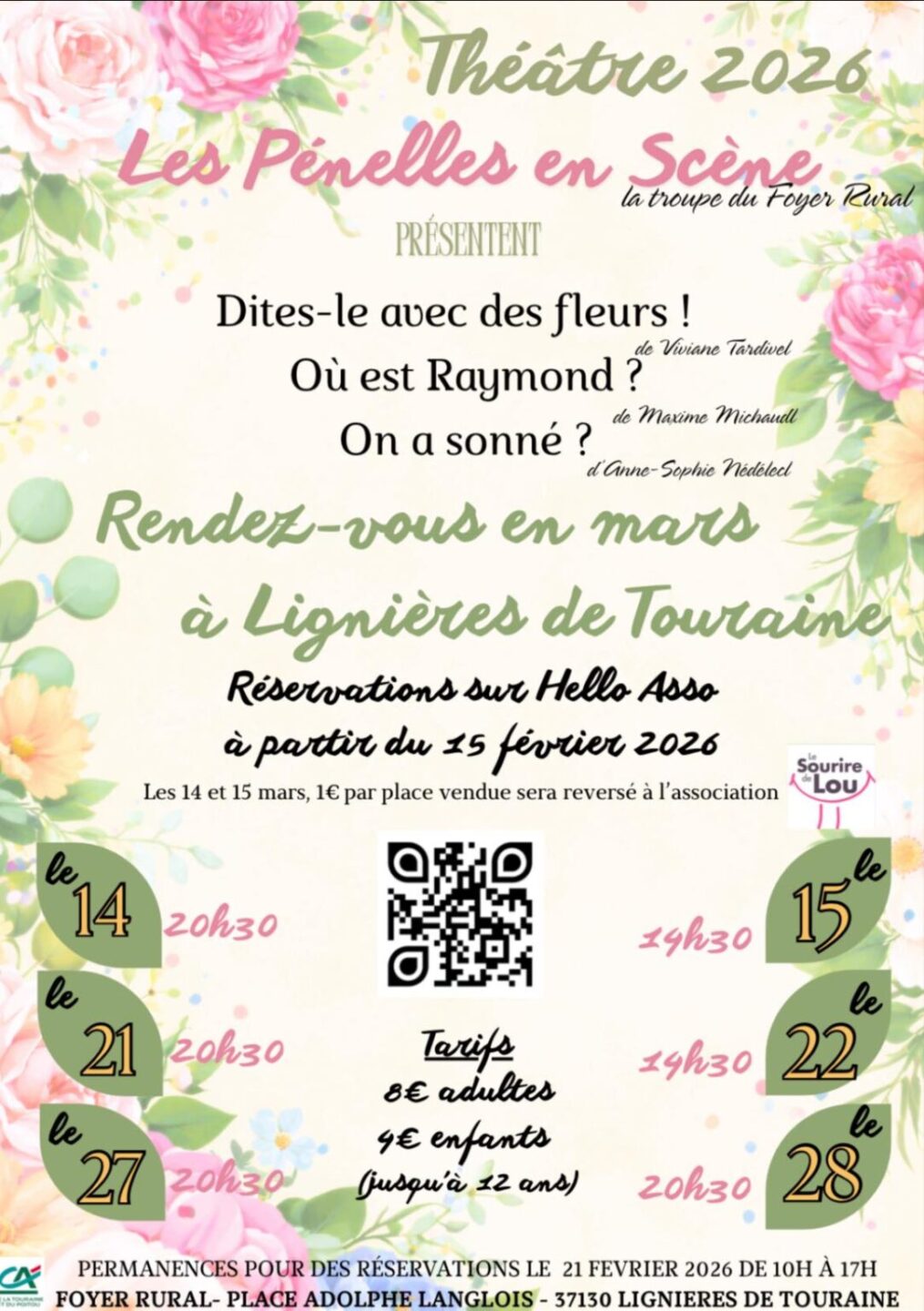 Théâtre Les Pénelles en Scène Place Adolphe Langlois Lignières-de-Touraine 2026-03-27