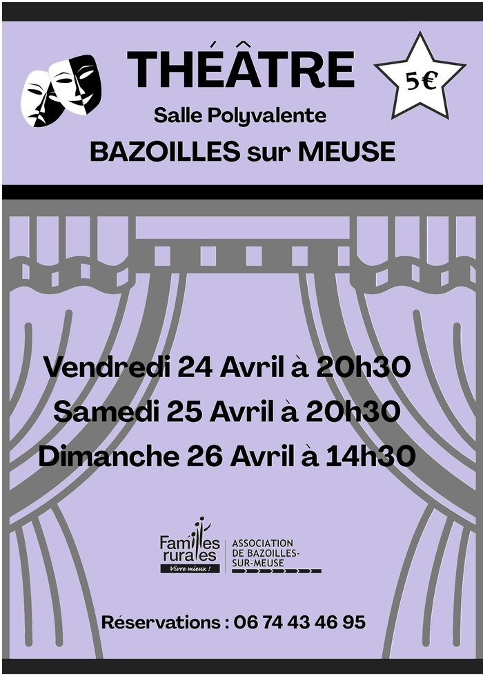 Théâtre Troupe des Bazoill'Arts salle polyvalente Bazoilles-sur-Meuse