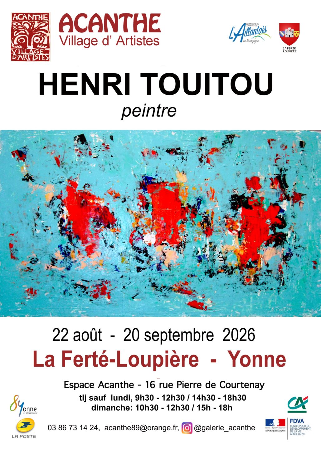 TOUITOU, peintre Acanthe Village d’Artiste La Ferté-Loupière