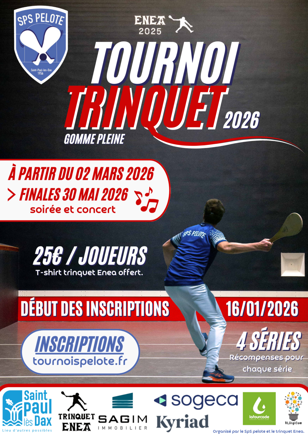 Tournoi de pelote 276 avenue du Maréchal Foch Saint-Paul-lès-Dax 2026-05-30