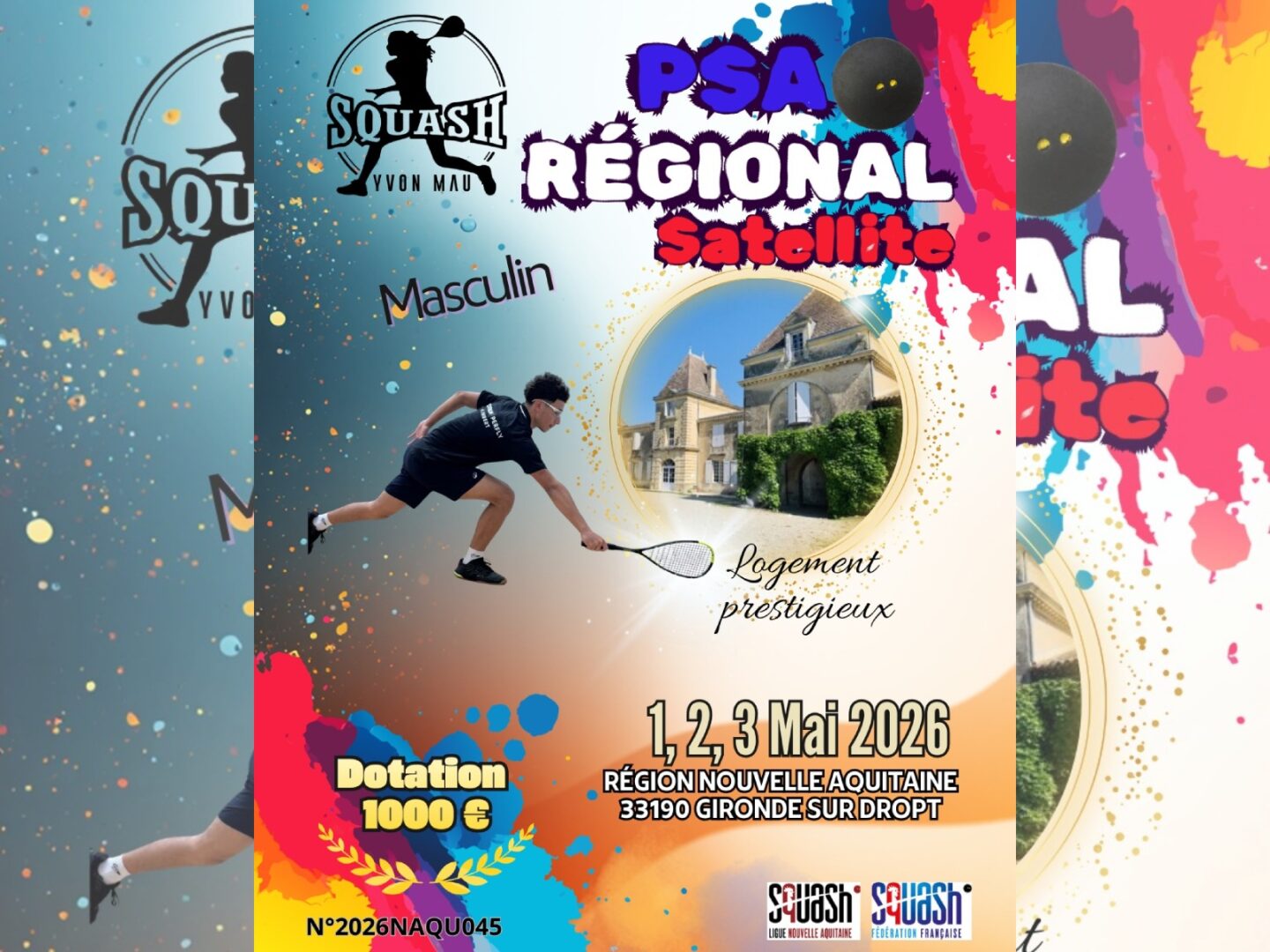 Tournoi professionnel squash Rue du stade Gironde-sur-Dropt 2026-05-01