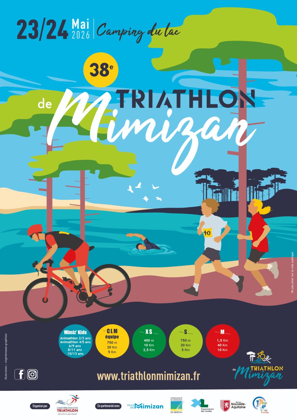 Triathlon de mimizan Camping du lac de Mimizan Mimizan 2026-05-23