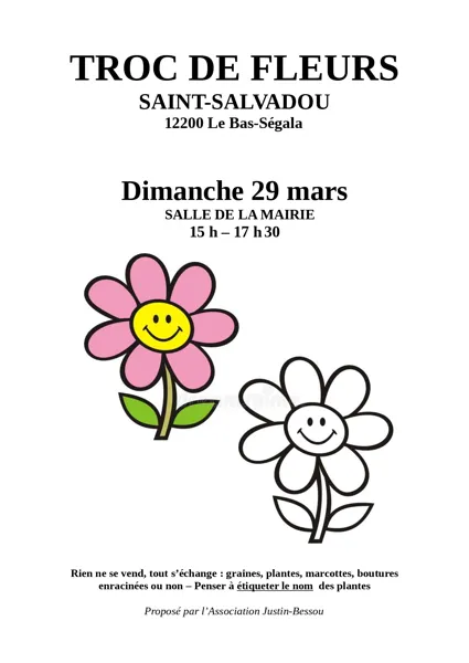 Troc de fleurs à Saint-Salvadou  Le Bas Ségala 2026-03-29