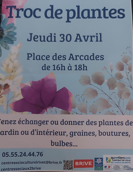 Troc de plantes (Place des Arcades) Place des Arcades Brive-la-Gaillarde 2026-04-30