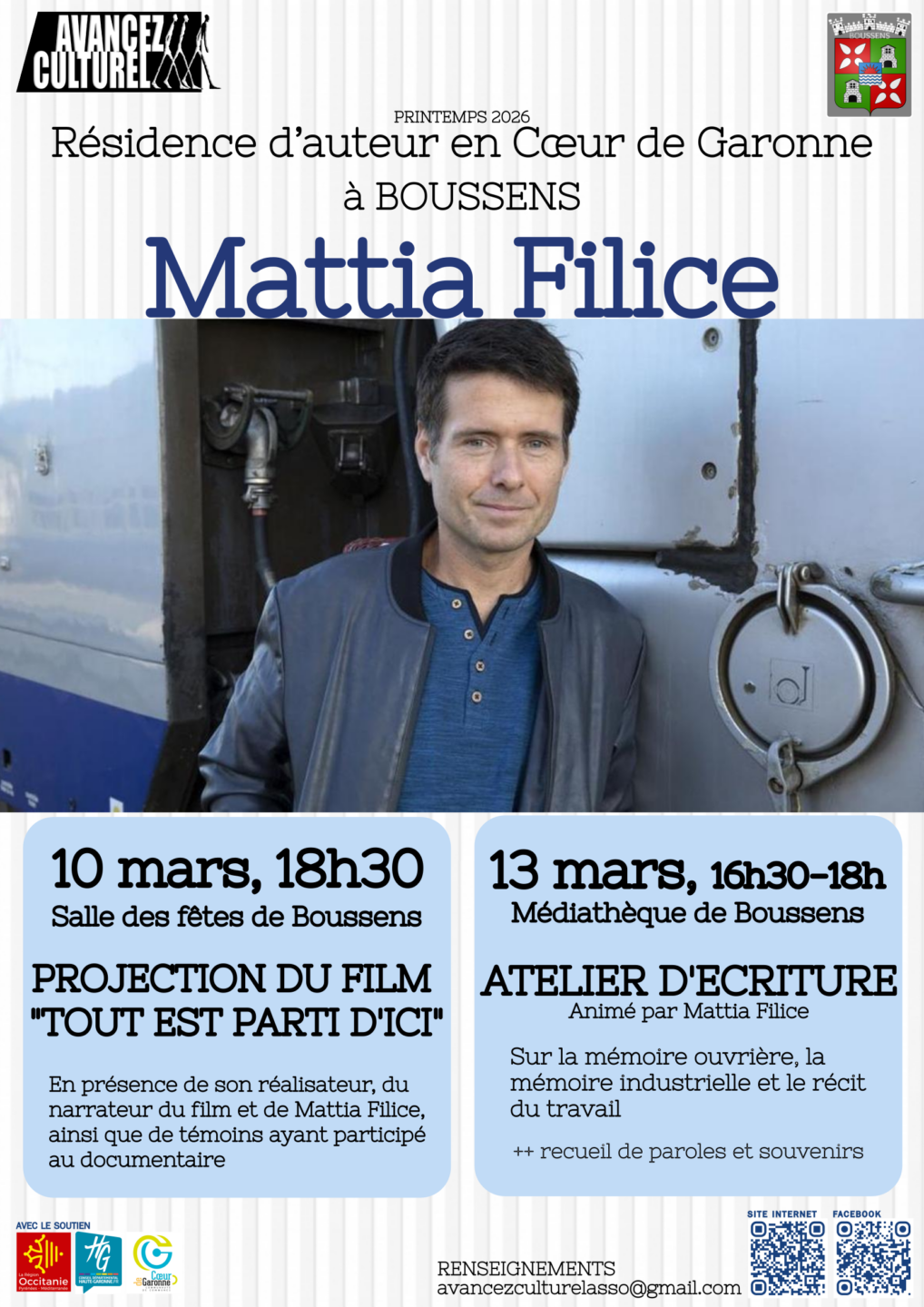 TROISIÈME RÉSIDENCE D’AUTEUR EN CŒUR DE GARONNE AVEC MATTIA FILICE TOUT EST PARTI D'ICI