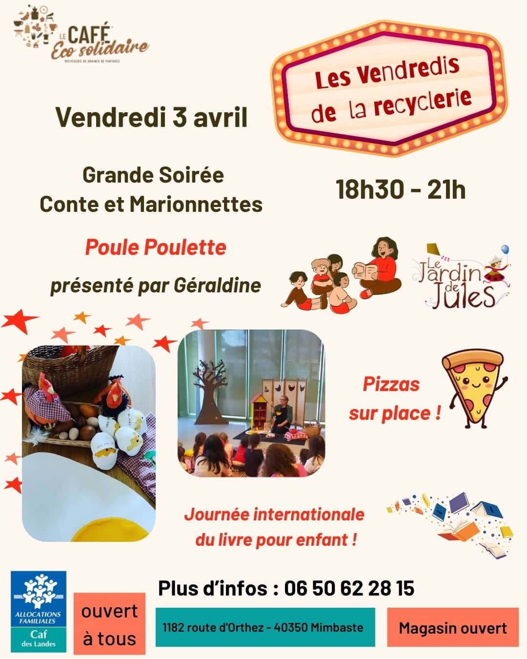 Vendredi de la Recyclerie Conte et marionnettes 1182 Route d'Orthez Mimbaste 2026-04-03