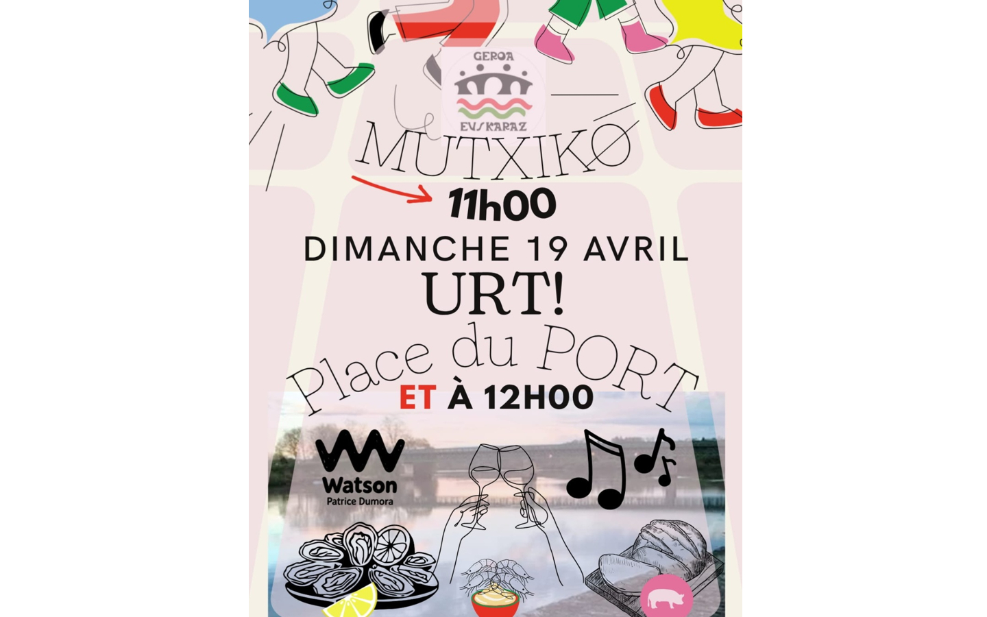 Venez danser les mutxiko ! Place du port Urt 2026-04-19