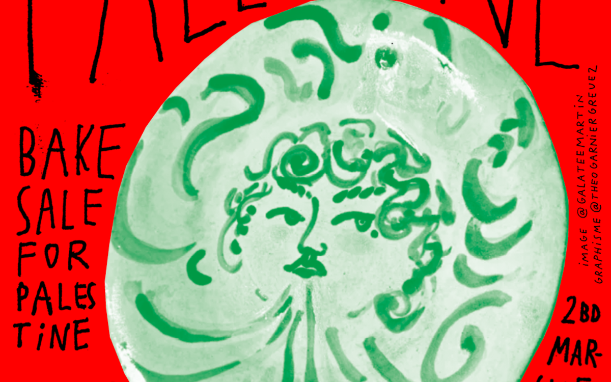 Vente solidaire de céramiques et Bake sale for Palestine Union de la Jeunesse Internationale  Paris