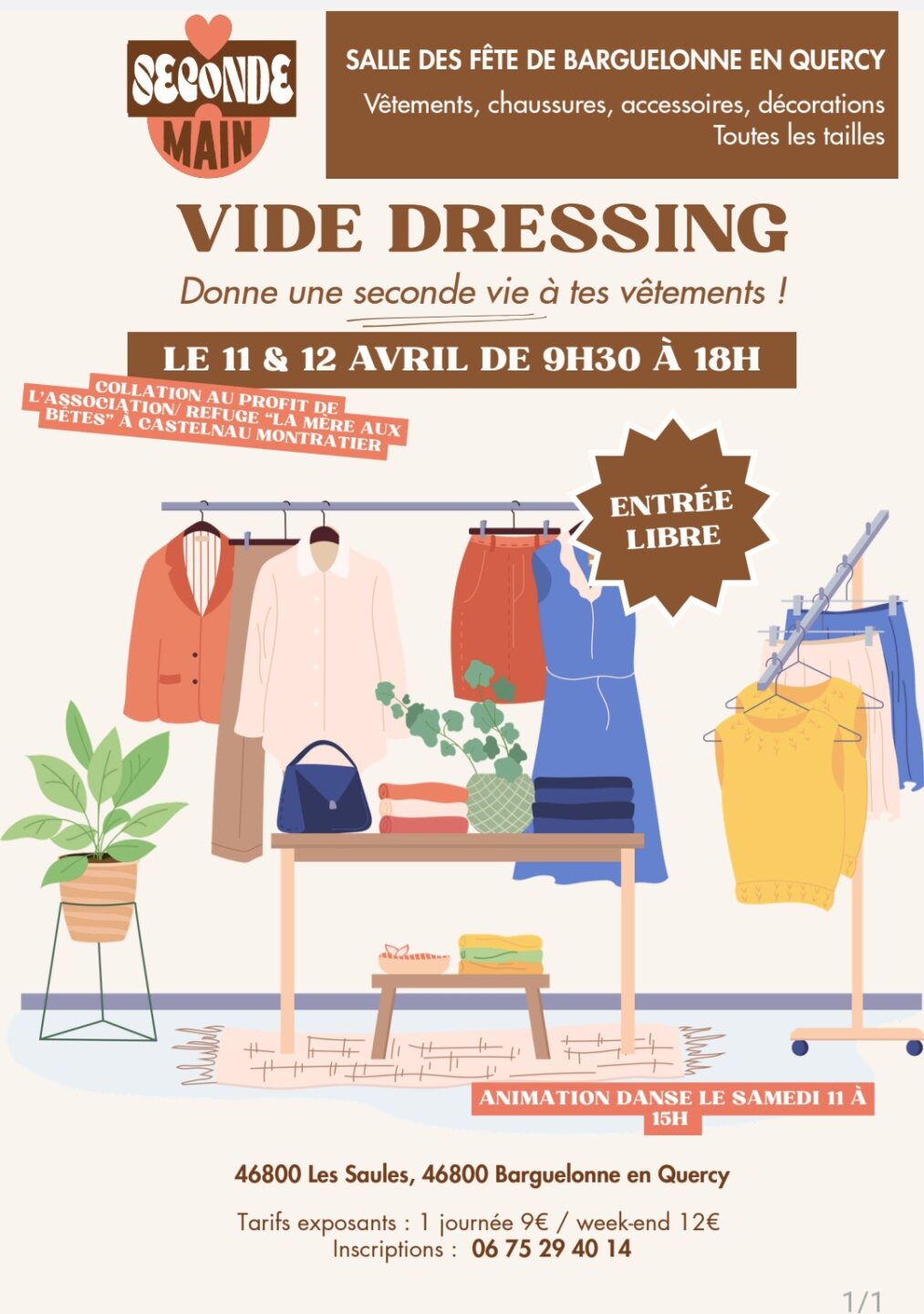 Vide dressing à Barguelonne-en-Quercy Les Saules Barguelonne-en-Quercy 2026-04-11
