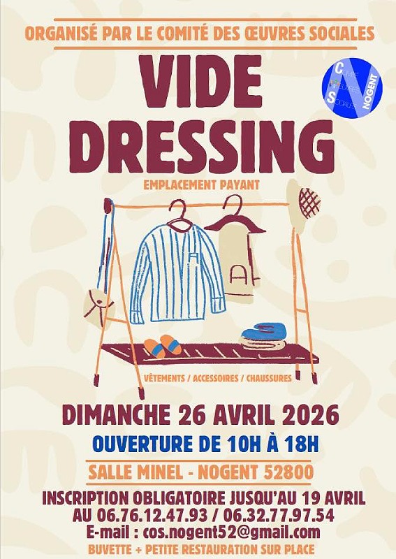 Vide dressing Salle Minel Nogent 2026-04-26