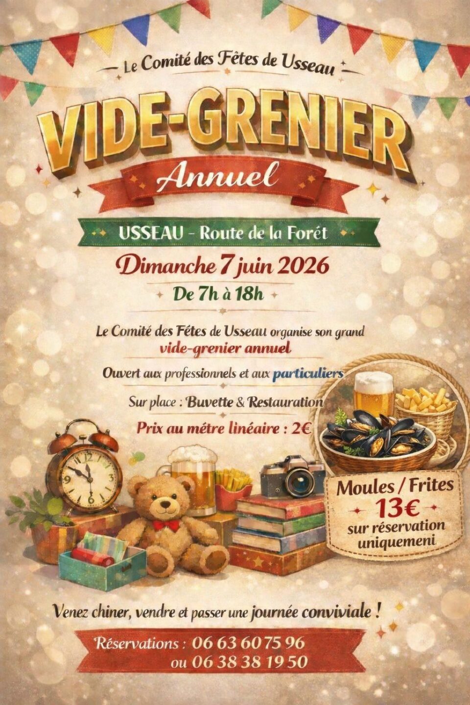 Vide-grenier annuel Usseau  Val-du-Mignon