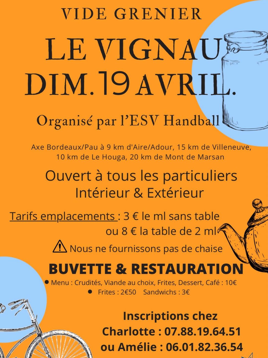 Vide grenier ESV  Le Vignau 2026-04-19