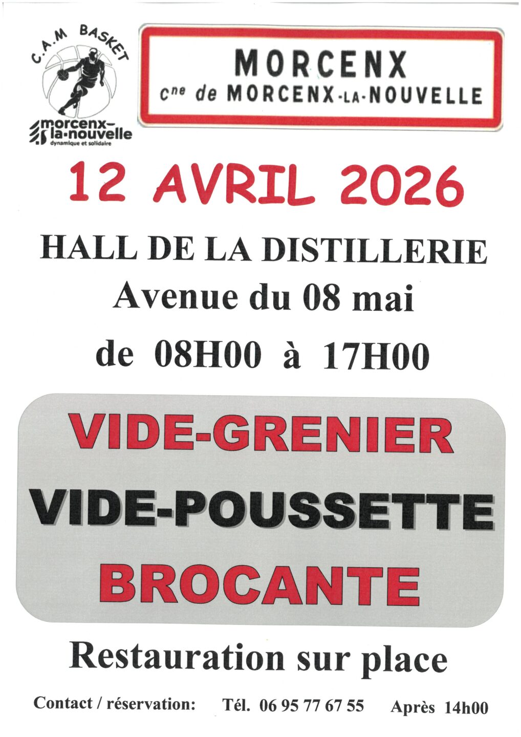 Vide-Grenier Vide-Poussette Brocante Distillerie Av.du 08 mai Morcenx-la-Nouvelle 2026-04-12