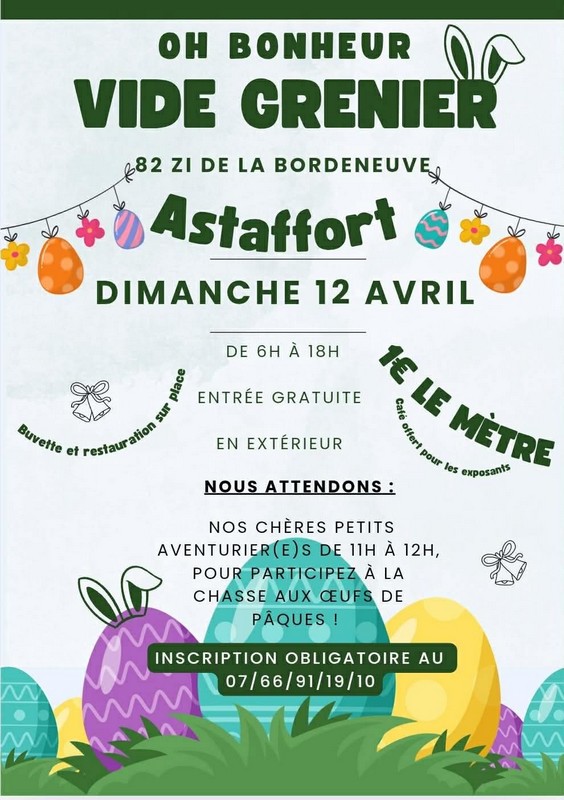 Vide greniers 82 ZI de Bordeneuve Astaffort 2026-04-12