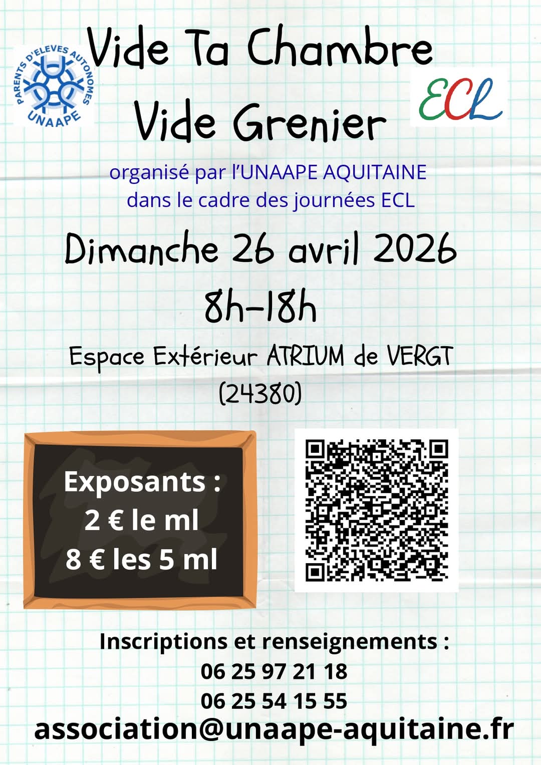 Vide ta chambre vide grenier Atrium Vergt 2026-04-26