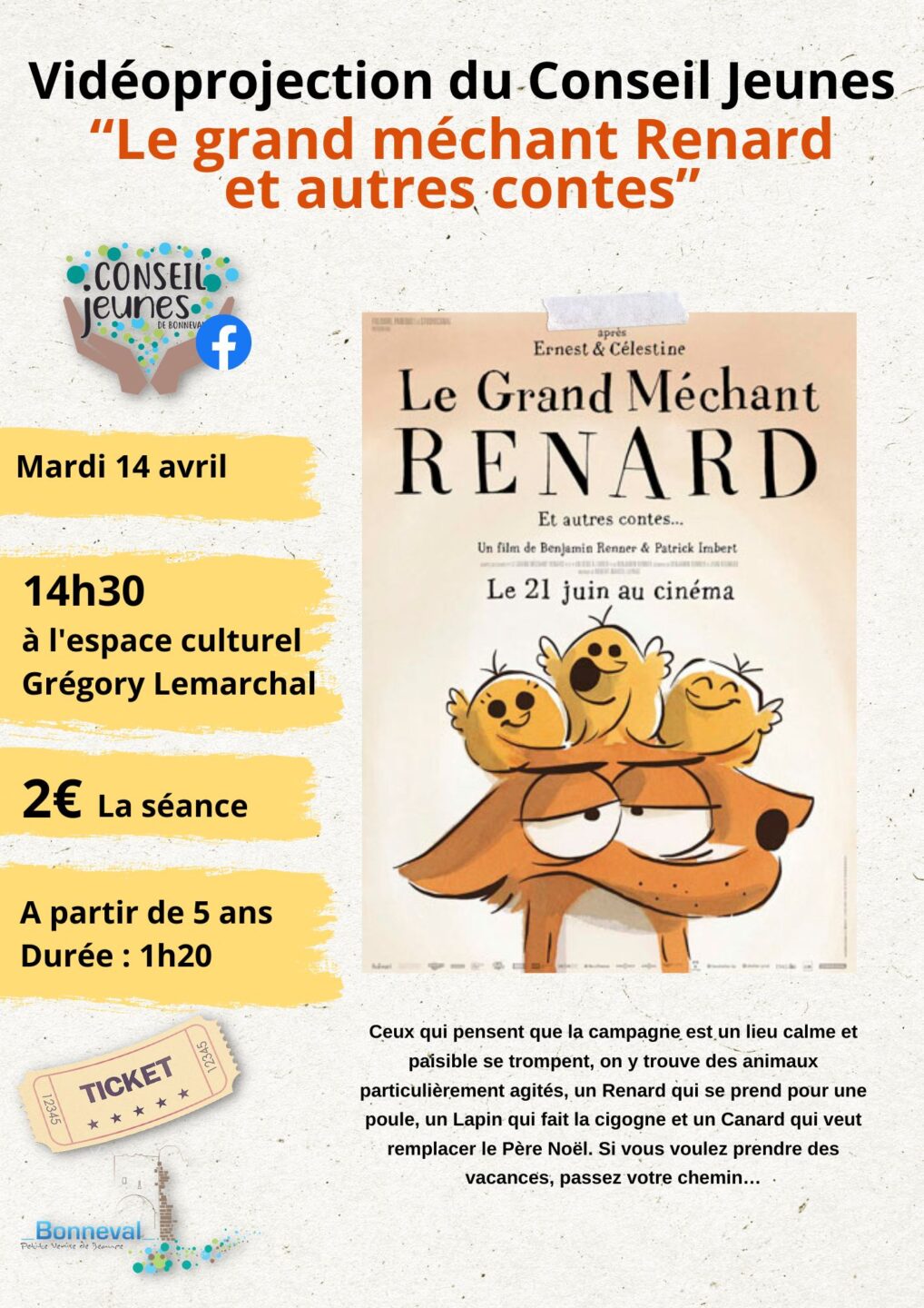 Vidéo projection Promenade du Mail Bonneval 2026-04-14